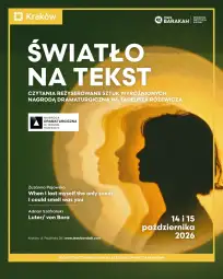 Logo: ŚWIATŁO NA TEKST. Nagroda Dramaturgiczna im. Tadeusza Różewicza/ The Tadeusz Różewicz Dramaturgy Award