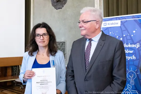Wręczenie nagrody Prezydenta Miasta Krakowa Magdalenie M.