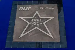 Gwiazda Maryli Rodowicz na chodniku w Krakowie z datą 2026.