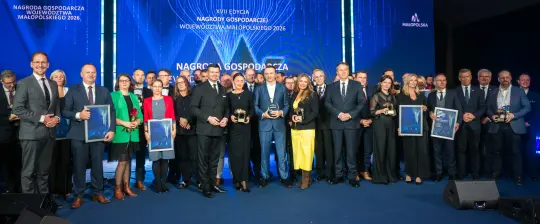 Uczestnicy gali wręczenia nagród gospodarczych w Małopolsce.