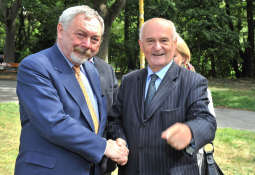 Wmurowanie kamienia węgielnego pod pomnik Jana III Sobieskiego na wiedeńskim Kahlenbergu