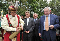 Wmurowanie kamienia węgielnego pod pomnik Jana III Sobieskiego na wiedeńskim Kahlenbergu