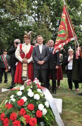 Wmurowanie kamienia węgielnego pod pomnik Jana III Sobieskiego na wiedeńskim Kahlenbergu