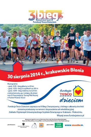 plakat III Bieg Tesco Dzieciom