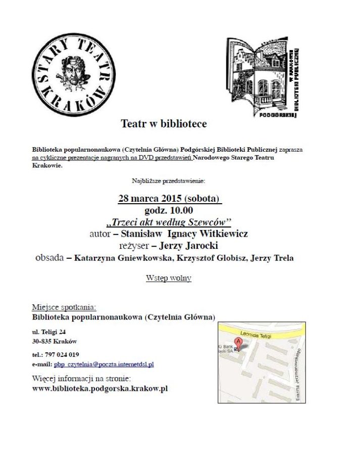 Teatr w bibliotece 28.03.2015