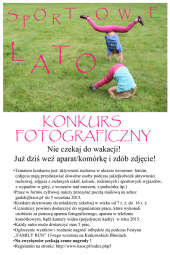 Konkurs fotograficzny SPORTOWE LATO plakata