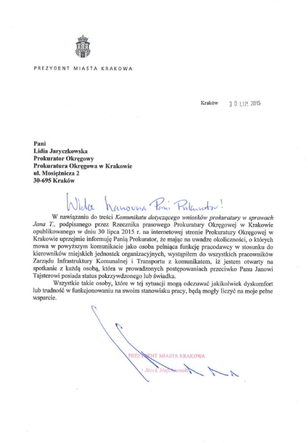 pismo Prokuratura okręgowa