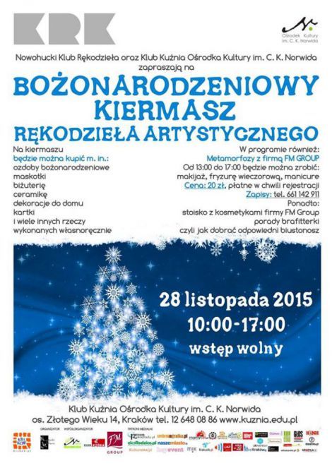 Kuźnia targi bożonarodzeniowe plakat