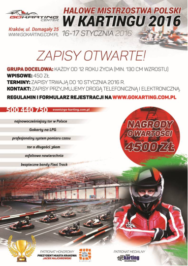 mistrozstwa gokartowe plakat