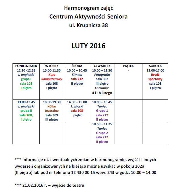 CAS w Dzielnicy I 02.2016