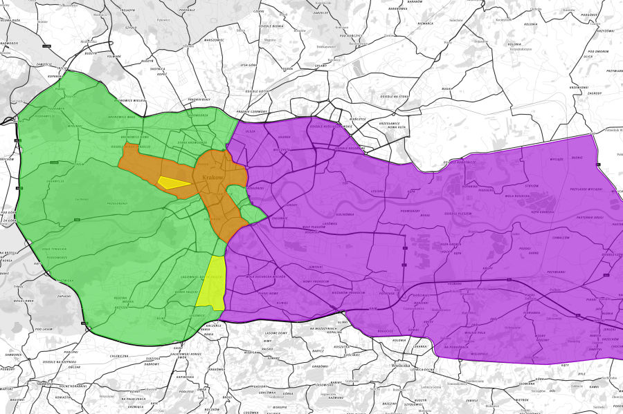 ŚDM: Zasady poruszania się pojazdów - strefy i identyfikatory wjazdu [MAPY]