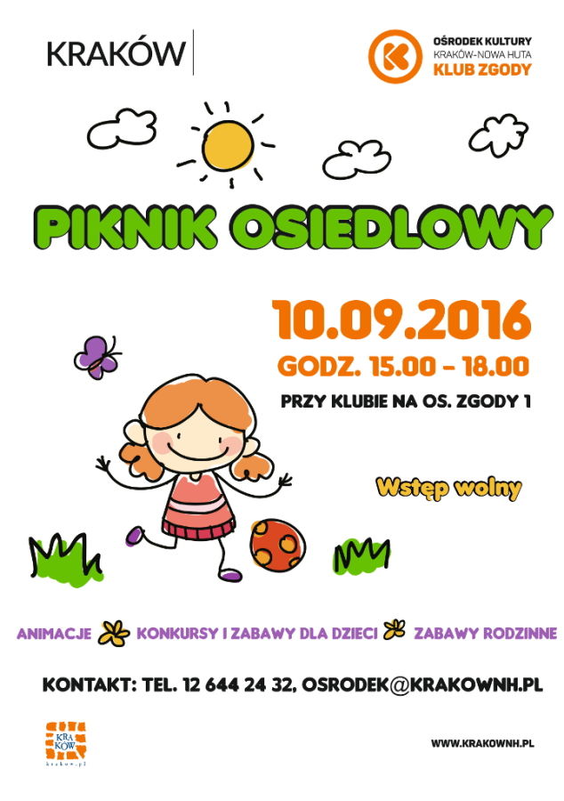 Zgody - piknik osiedlowy plakat