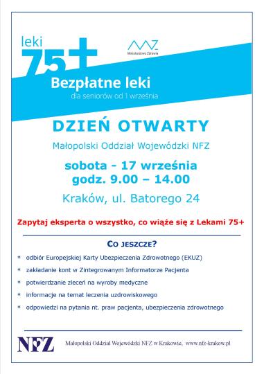 leki dzień otwarty nfz plakat