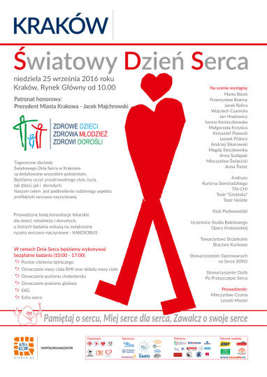 Światowy Dzień Serca 2016 - plakat
