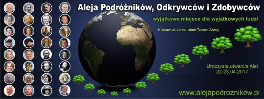 Aleja Podróżników w Krakowie - baner 