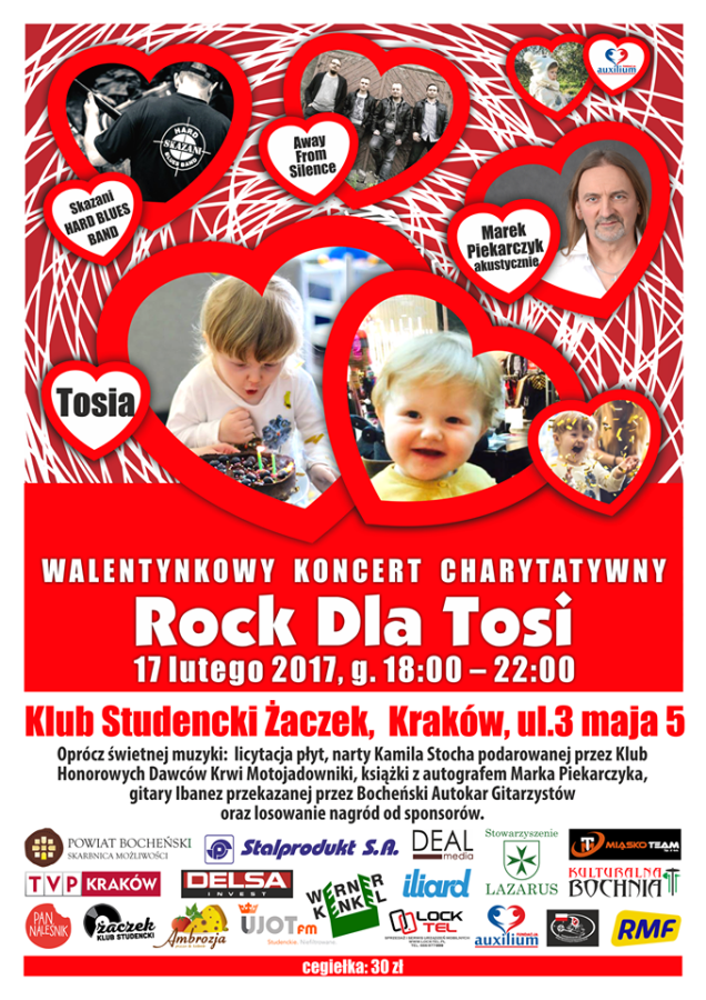 plakat koncert charytatywny dla Tosi