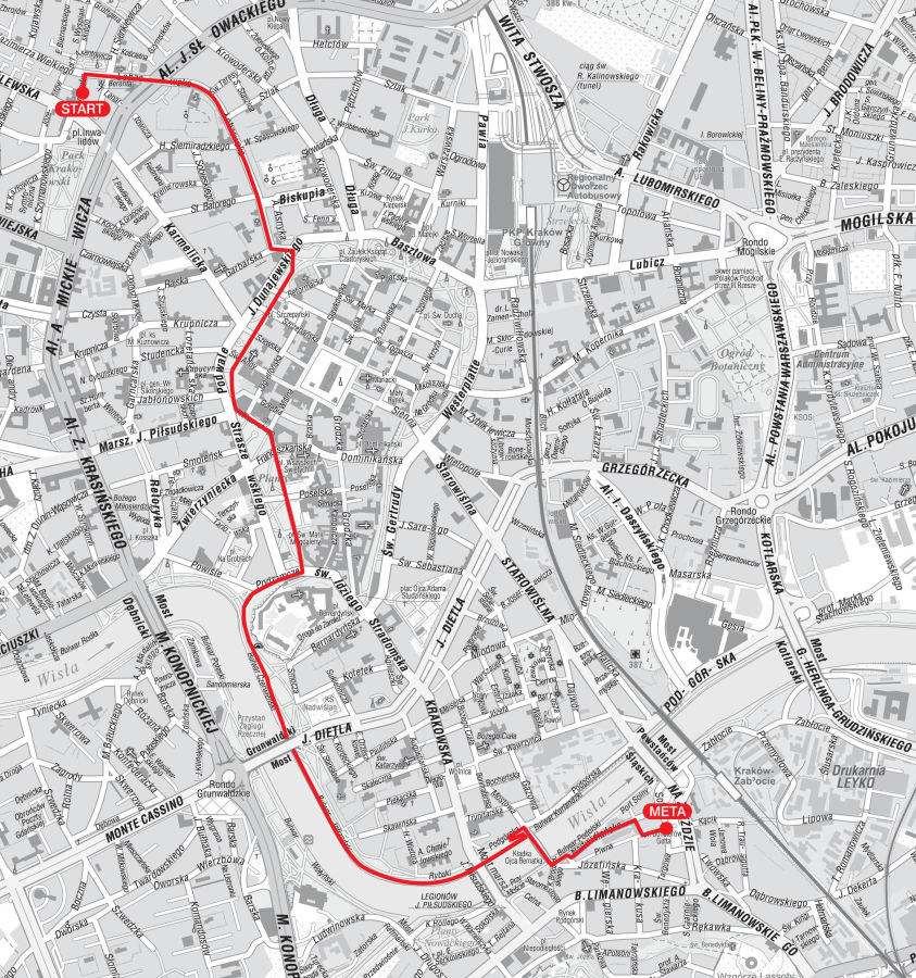 Bieg Pamięci 2017, mapka