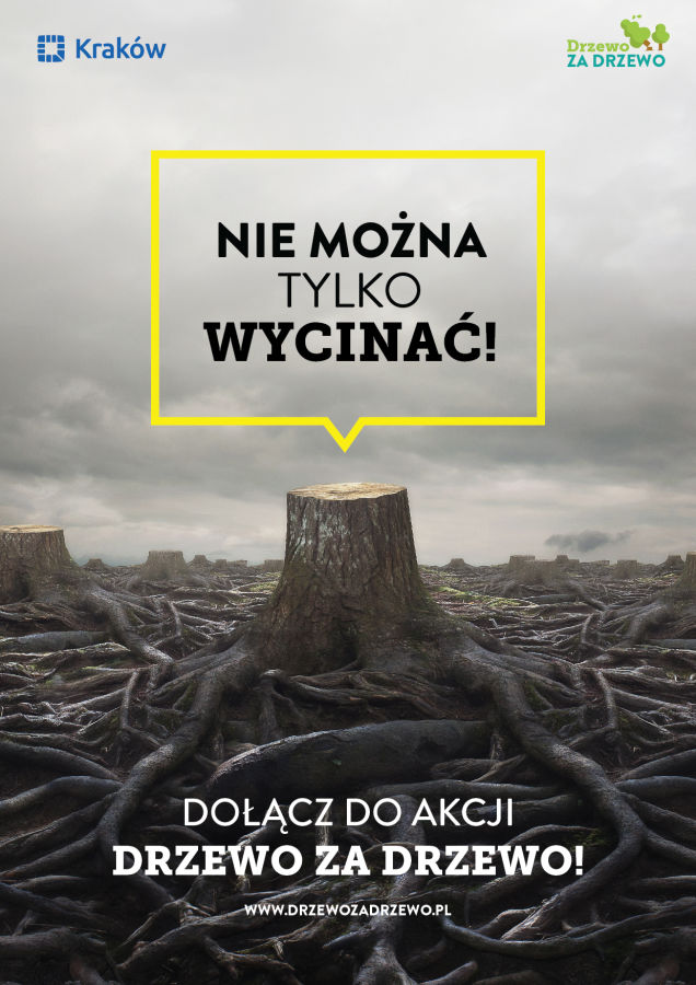 drzewo za drzewo, akcja, plakat