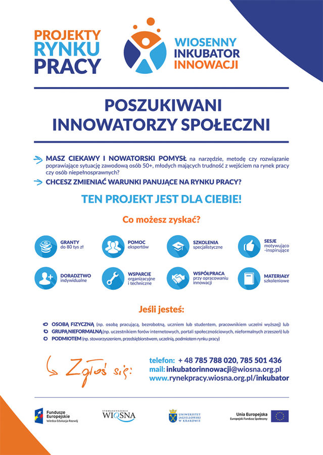 wiosenny inkubator innowacji plakat.