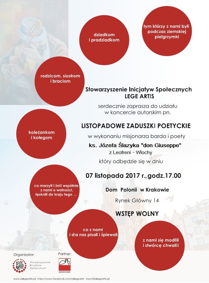 Plakat Listopadowe Zaduszki Poetyckie 2017