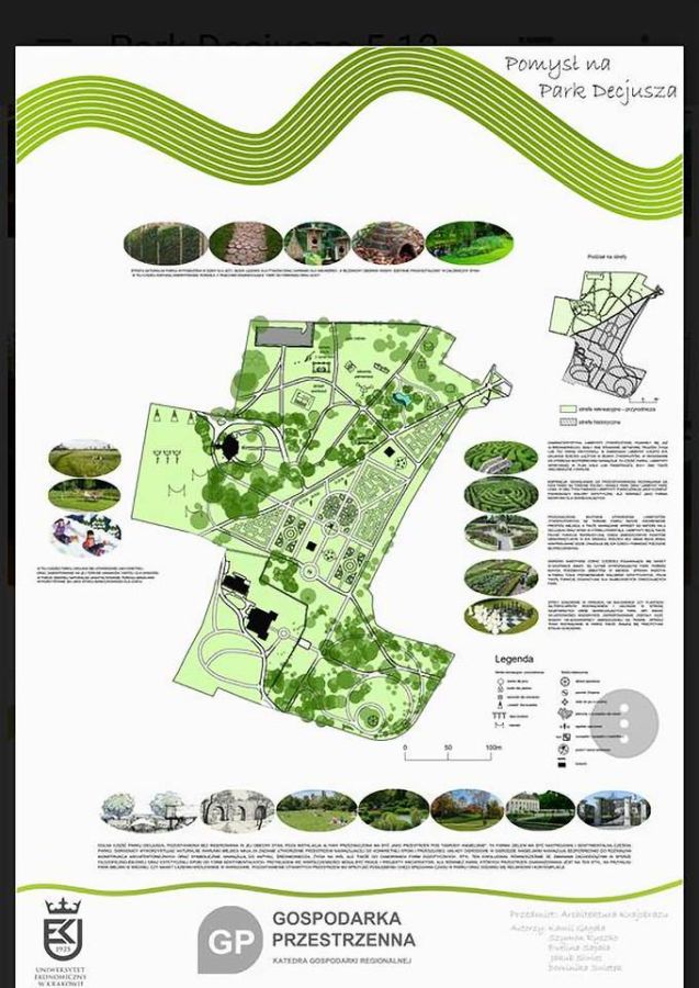 park decjusza, projekt