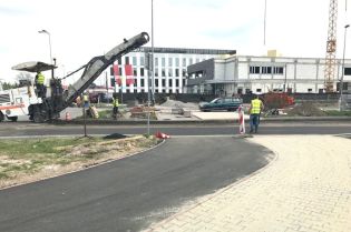 Wymiana nawierzchni na Rondzie Lewandowskiej