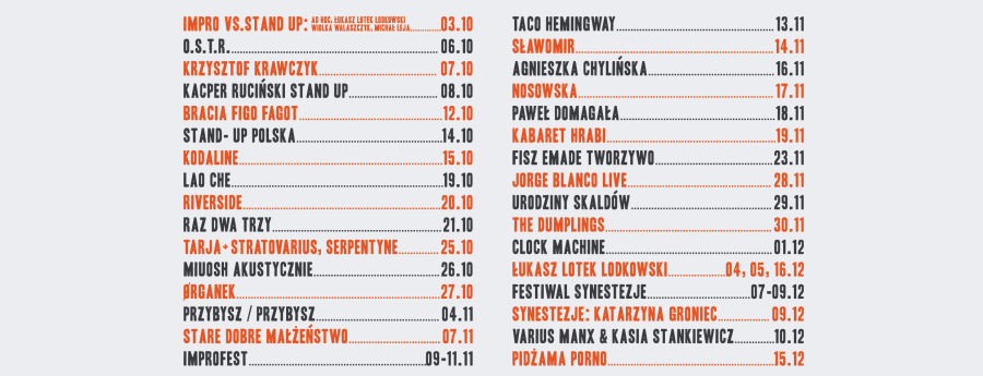 repertuar klubu studio