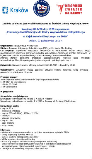 kwalifikacje - kajaki