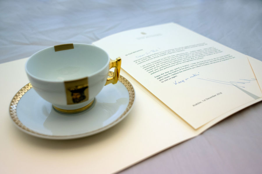 dla Paula McCartneya - filiżanka i list