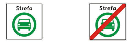 strefa czystego transportu znak