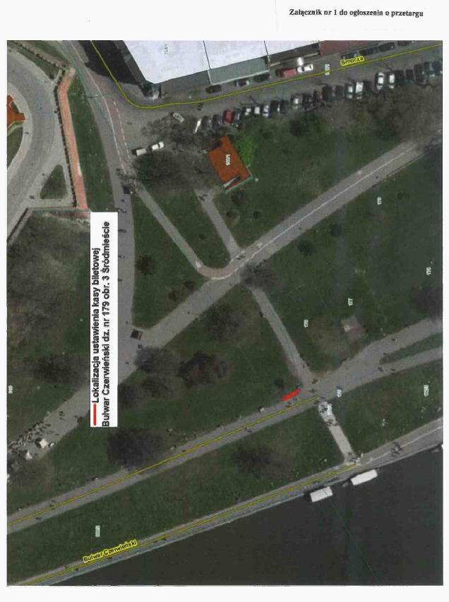 Przetarg bulwar Czerwieński mapka 1