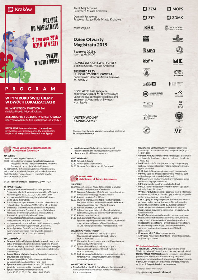 Dzień Otwarty Magistratu 2019 - program