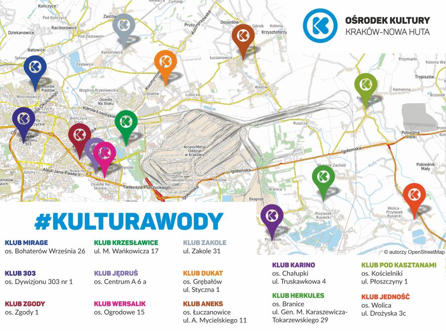 Woda za darmo Nowa Huta mapka