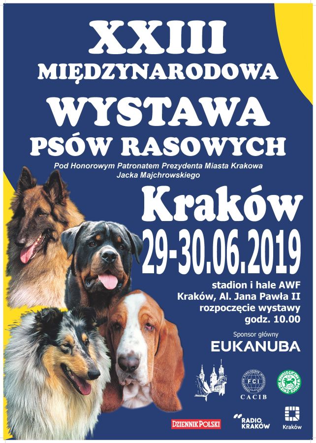 Wystawa Psów Rasowych patronat plakat