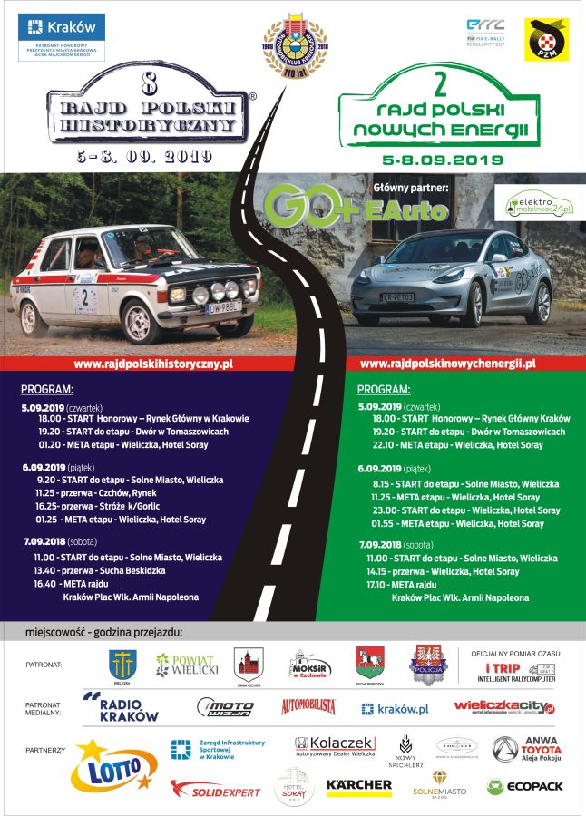 Historyczny Rajd Polski plakat 2019