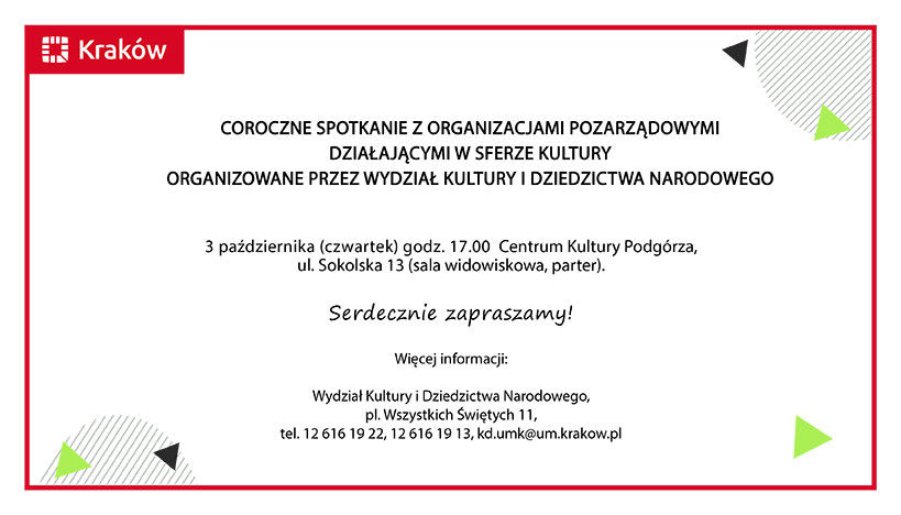 Spotkanie dla NGO działających w sferze kultury