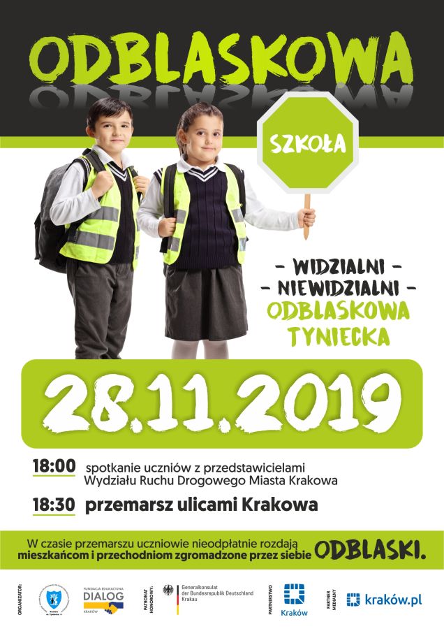 Odblaskowa szkoła - plakat
