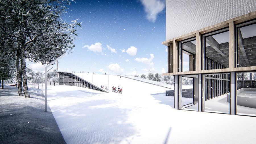 Centrum Sportów Zimowych wizualizacja górka