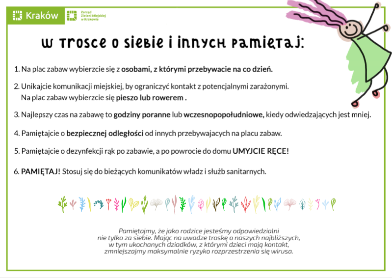 tabliczka plac zabaw otwarcie epidemia