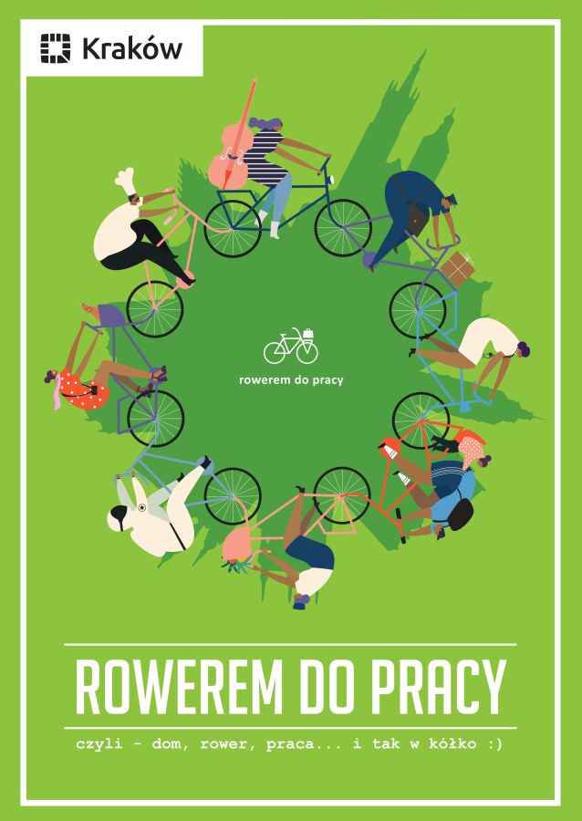 Rowerem do pracy plakat