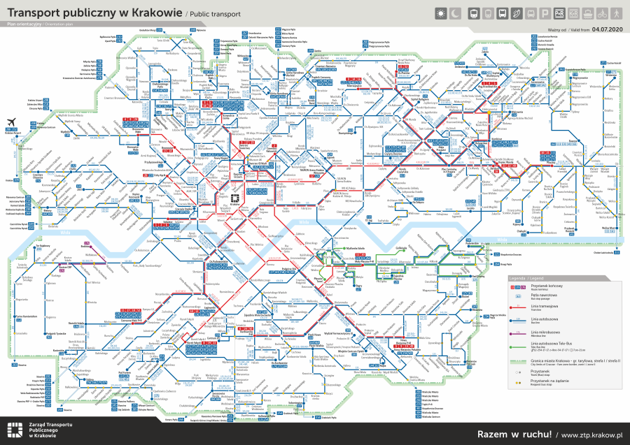 ZTP mapka komunikacja wakacyjna 2020