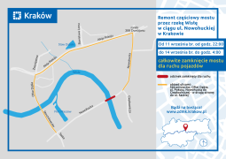 W weekend zamknięcie mostu Nowohuckiego