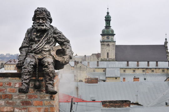 Lwów pomnik kominiarz