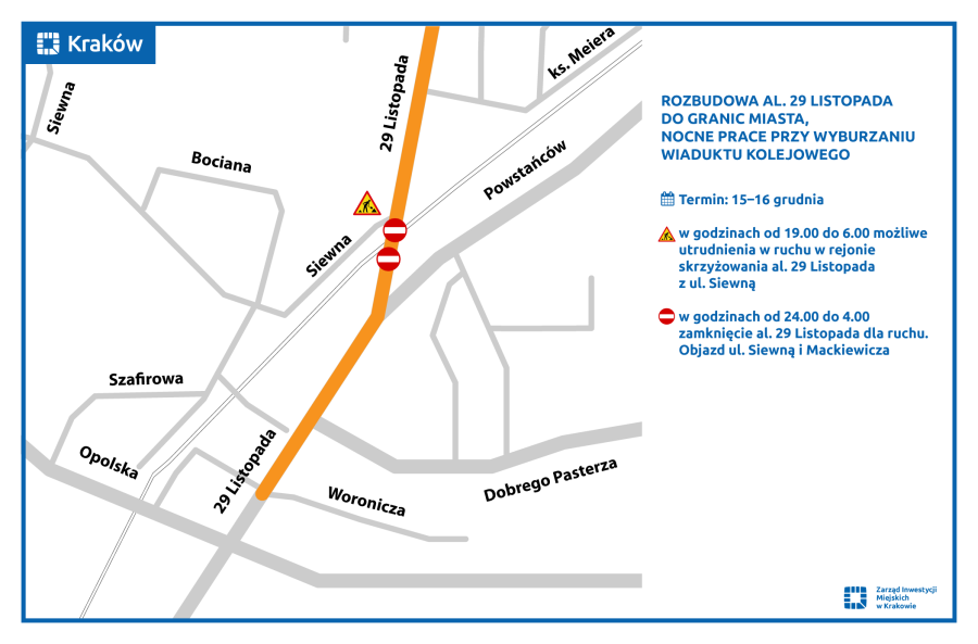 aleja 29 listopada mapa