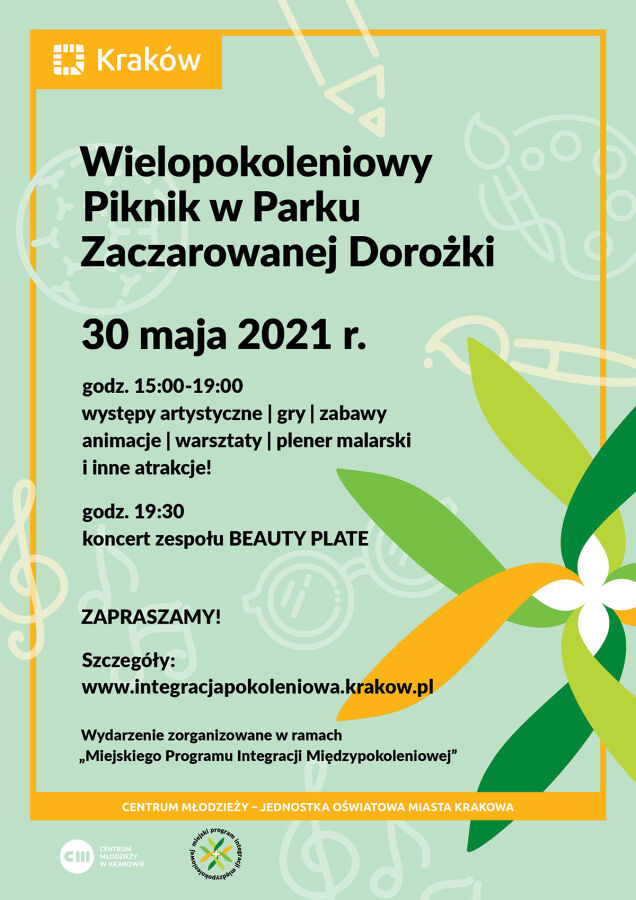piknik wielopokoleniowy w parku Zaczarowanej Dorożki