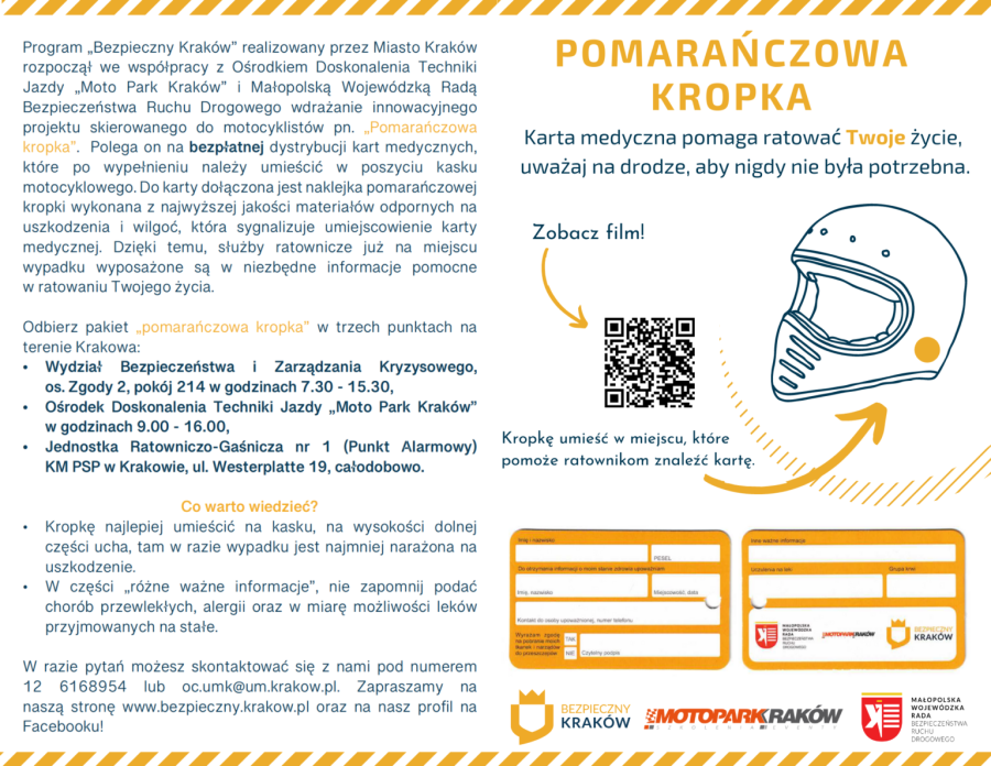 Pomarańczowa kropka grafika