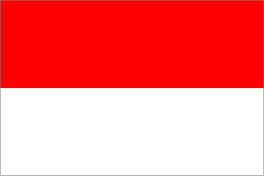 Flaga Indonezji z ramką
