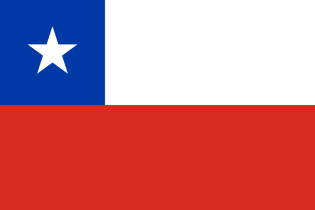 La bandera nacional de la República de Chile
