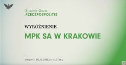 MPK nagrodzone za osiągnięcia ekologiczne