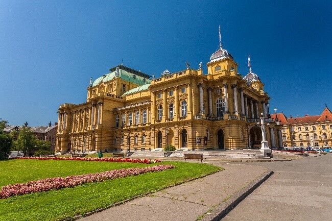 Budynek Chorwackiego Teatru Narodowego w Zagrzebiu